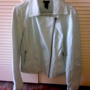 Light blue Wet Seal bomber jacket.